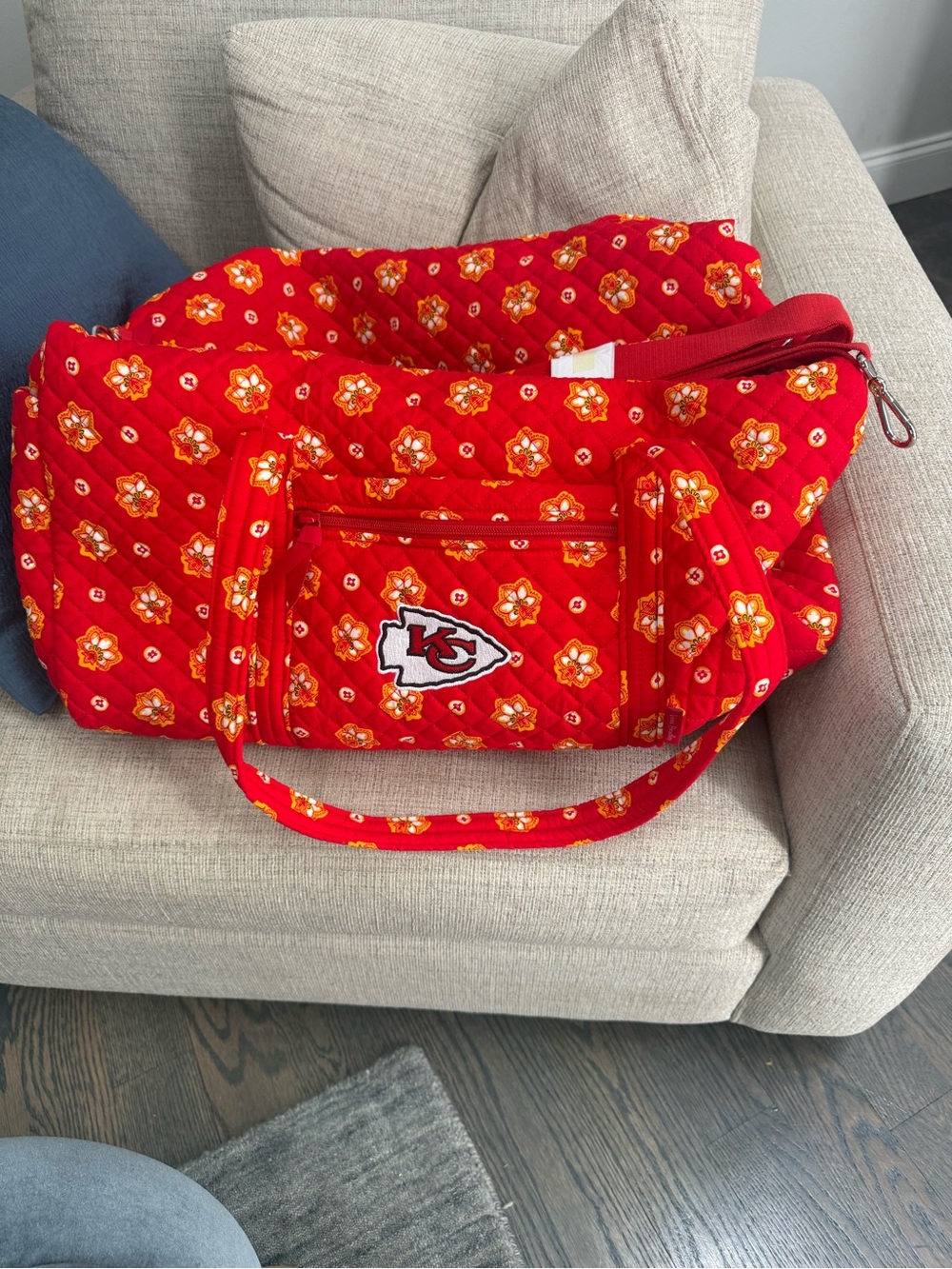 NWOT Vera Bradley Chiefs Red Quilted Shoulder Bag